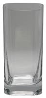 Habitat Small Round Edge Square Glass Vase - Clear