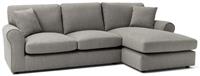 Argos Home Lisbon Fabric Right Corner Chaise Sofa - Grey