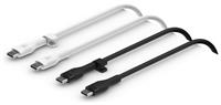 Belkin Silicon USB-C to C 1m Cable 2 Pack - Black and White