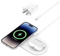Belkin 2 in 1 MagSafe Compatible Wireless Charger 15W White