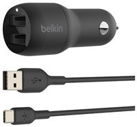 Belkin 24W USB-A Dual Port Car Charger & Cable