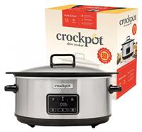 Crockpot Sizzle & Stew 6.5L Induction Slow Cooker - Silver