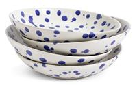 Habitat 60 Jackson 4 Piece Stoneware Pasta Bowls - Blue