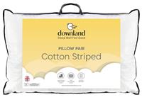 Downland Non Allergic Cotton Striped Firm Pillow - 2 Pack