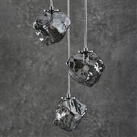 Shore Light Roxanne Glass 3 Light Pendant Light - Smoke Grey