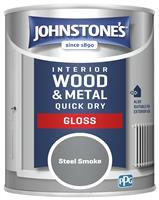 Johnstone's Quick Dry Gloss Paint 750ML - Steel Smoke