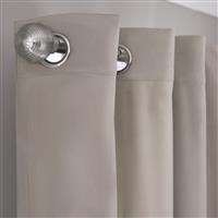 Habitat Matte Velvet Eyelet Curtain - Champagne