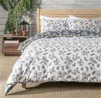 Habitat Pinecone Printed White & Grey Bedding Set - Single