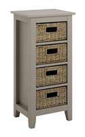 Argos Home Willow 4 Drawer Unit - Grey
