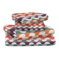 Habitat Brights Geo Tufted 4 Piece Towel Bale - Multicolour