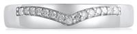 Revere 9ct White Gold 0.06ct Diamond Wedding Ring - P