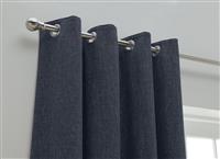 Habitat Blackout Plain Fully Lined Eyelet Curtains - Navy