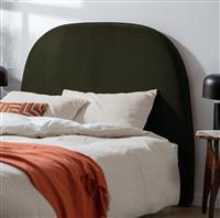 Habitat Rolland Velvet Double Headboard - Green