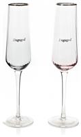 Amore Set of 2 Engaged Flute Glasses