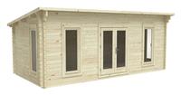 Forest Arley Log Cabin Pent Roof - 20 x 10ft