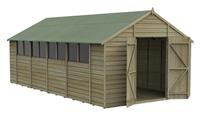 Forest 4Life Overlap Pressure Treated Apex Shed - 10 x 20ft