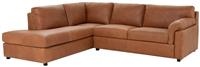 Habitat Florence Leather Left Hand Corner Chaise Sofa - Tan