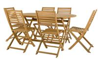 Argos Home Newbury 6 Seater Folding Wooden Patio Set