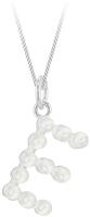 Revere Sterling Silver E Initial Freshwater Pearl Pendant