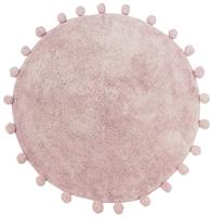 Furn Cotton Circle Pom Pom Bath Mat - Blush Pink
