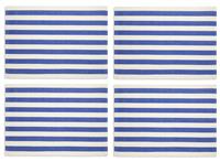 Habitat 60 Maubec Stripe Ribbed Set of 4 Placemats - Blue