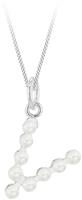 Revere Sterling Silver V Initial Freshwater Pearl Pendant