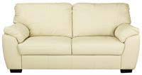 Argos Home Milano Leather 3 Seater Sofa - Ivory