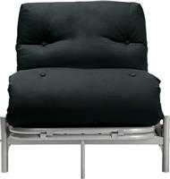 Argos Home Single Futon Metal Sofa Bed with Mattress - Black