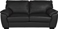 Argos Home Milano Leather 3 Seater Sofa - Black