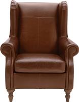 Argos Home Argyll Leather High Wingback Chair - Tan
