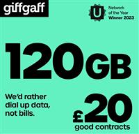 giffgaff 120 GB 18 month good contract SIM card