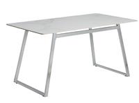 Argos Home Milo Marble 6 Seater Dining Table - White & Grey