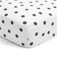 Habitat Mono Spot Printed Fitted Sheet - Single