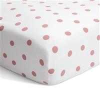 Habitat Spot Printed Pink Fitted Sheet - King size