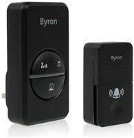 Byron DBY-23452BS 100m Plug-In Doorbell - Single, Black