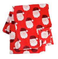 Argos Home Christmas Santa Printed Fleece Throw - 125X150cm