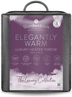 Slumberdown Elegantly Warm Luxury Heated Throw - Charcoal