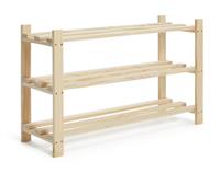 Argos Home Karee 3 Shelf Shoe Storage Rack - Pine