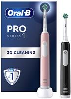 Oral-B Pro 1 Electric Toothbrush Duo Pack - Black/Pink