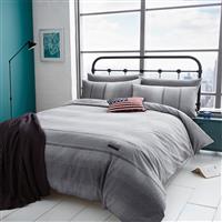Catherine Lansfield Denim Grey Bedding Set - Kingsize