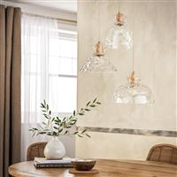 Habitat Vanern Dimple Glass Cluster Pendant Light - Clear