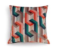 Habitat Chain Print Velvet Cushion - Multicolor - 43X43cm