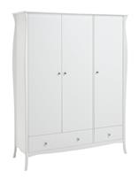 Argos Home Amelie 3 Door 2 Drawer Wardrobe - White