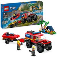 LEGO City 4x4 Fire Engine with Rescue Boat Toys 60412