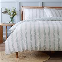 Argos Home Leaf Stripe Green Bedding Set - Superking