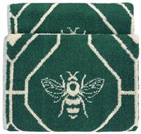 furn Bee Deco Patterned Hand Towel - Emerald Green