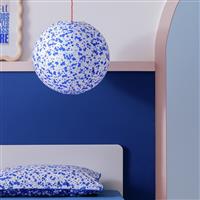 Habitat 60 Blue & White Patterned Easy Fit Paper Shade -50cm