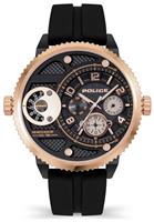 Police Ray Multi Dial Black Silicone Strap Watch