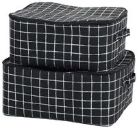 Argos Home Pack of 2 Monogrid Clothing Storage Bags - Black