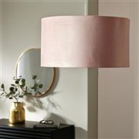 Habitat Blush 26x49cm Velvet Drum Shade - Pink